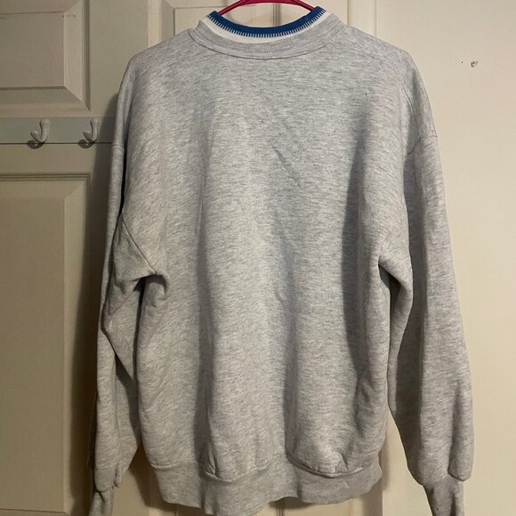 Womens Vintage 90s Morning Sun Forest Graphic Heather Grey Crewneck Size Medium - Picture 4 of 4